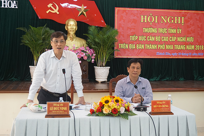 Ông Lê Đức Vinh tiếp xúc cán bộ cao cấp nghỉ hưu trên địa bàn Nha Trang