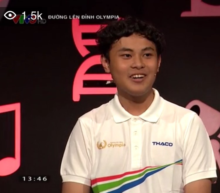 Nam sinh Trường THPT Chuyên Lê Quý Đôn về nhì cuộc thi tuần Olympia