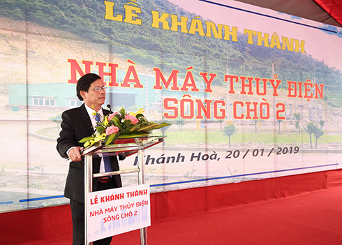Đồng chí Nguyễn Tấn Tuân phát biểu tại buổi lễ