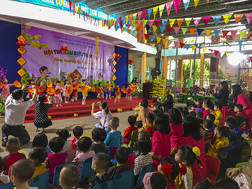 Trường Mầm non Lý Tự trọng tổ chức hội thi Giai điệu tuổi hồng