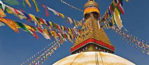 Những lá cờ Lungta đặc trưng ở Tây Tạng - Ảnh: Getty