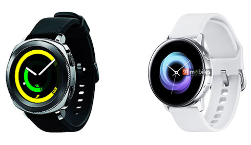  Galaxy Sport (phải) trông đơn giản hơn đồng hồ thông minh thế hệ trước của Samsung.