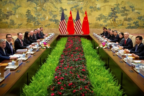 Các cuộc đàm phán cấp cao Mỹ-Trung Quốc hôm nay (15/2) bước vào ngày họp thứ 2 với những bước tiến tích cực những vẫn còn tồn tại nhiều bất đồng. Ảnh: Reuters