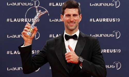 Djokovic lần thứ tư giành giải thưởng Laureus World Sports Award. Ảnh: Laureus Award.