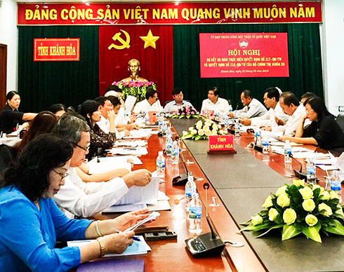 Quang cảnh hội nghị đầu cầu Khánh Hòa.