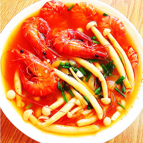 Canh kim chi hải sản