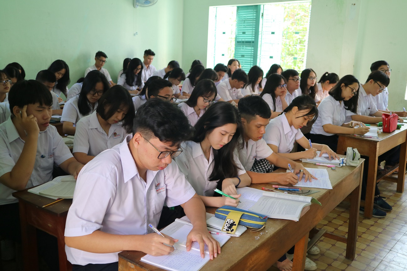 Một tiết học tại Trường THPT Nguyễn Văn Trỗi (TP. Nha Trang). 