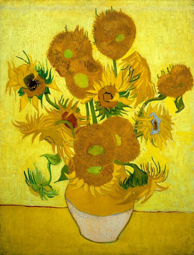 Tác phẩm  "Hoa hướng dương " (1889) - Sơn dầu trên toan (95 x 73 cm) - Bảo tàng Van Gogh Museum, Amsterdam