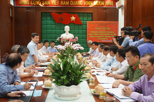 Ông Lê Minh Trí phát biểu tại buổi làm việc.