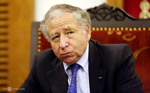 Jean Todt trong cuộc họp báo tại trụ sở Bộ Văn Hoá, Thể Thao, Du Lịch hôm nay. Ảnh: Xuân Bình.