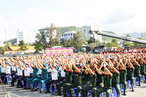 Soldiers taking part in “We are soldiers” in Nha Trang