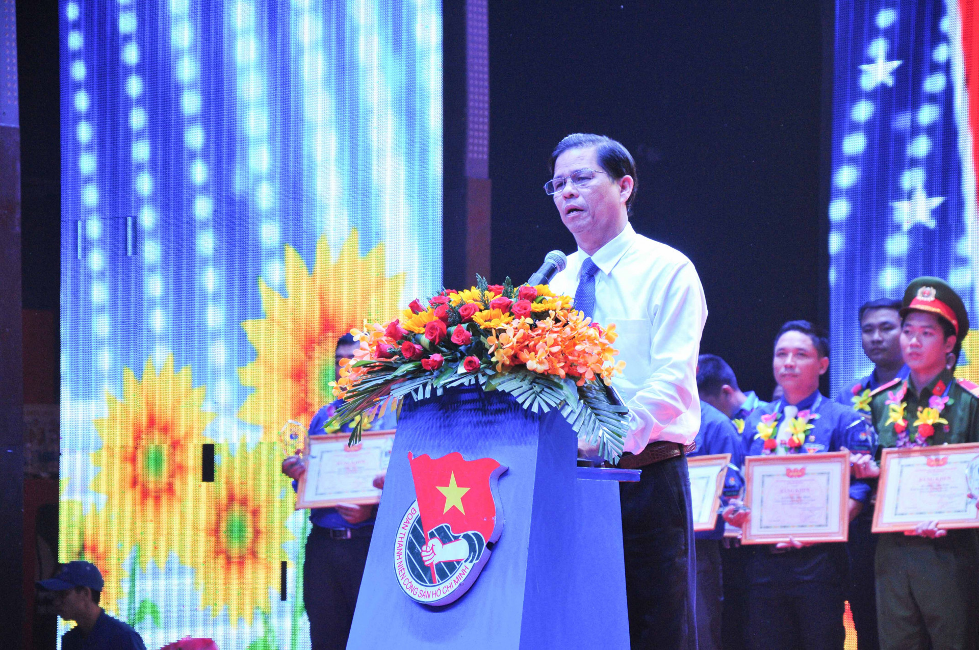 Ông Nguyễn Tấn Tuân phát biểu chỉ đạo tại buổi lễ 