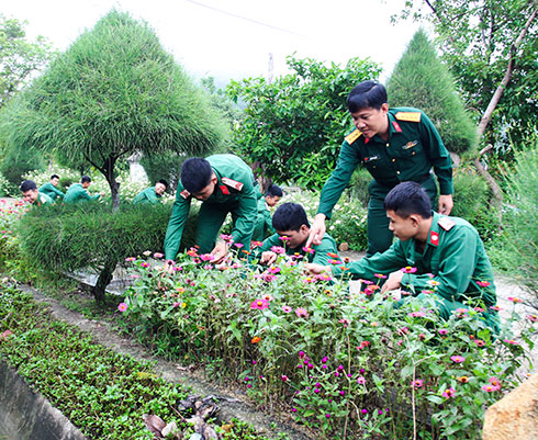 Đại đội Hỗn hợp 90: Tích cực xây dựng cảnh quan, môi trường