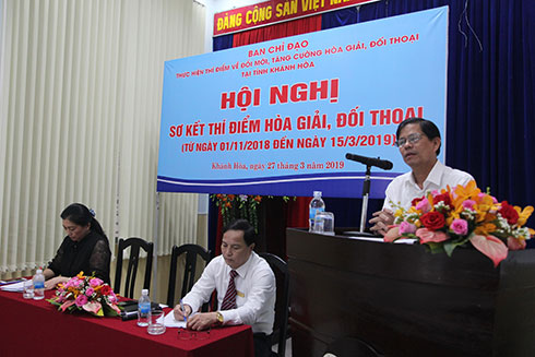 Sơ kết thí điểm đổi mới, tăng cường hoà giải, đối thoại tại tòa án 2 cấp tỉnh Khánh Hòa