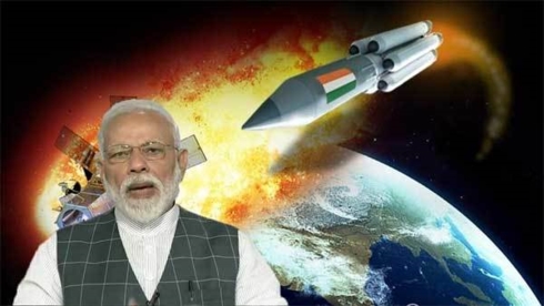 Thủ tướng Ấn Độ Narendra Modi cho biết, Ấn Độ đã bắn hạ một vệ tinh trong vũ trụ với một tên lửa diệt vệ tinh. Ảnh: KT.