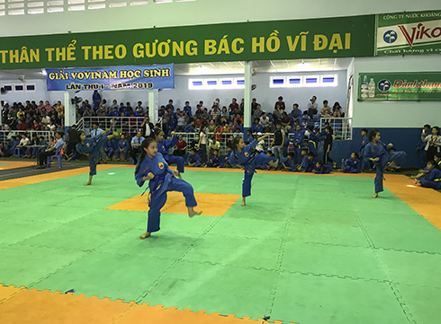 Hơn 170 võ sinh tranh tài giải Vovinam học sinh lần thứ 1