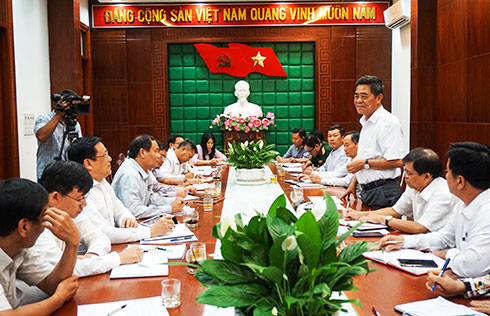 Ông Lê Thanh Quang phát biểu chỉ đạo.