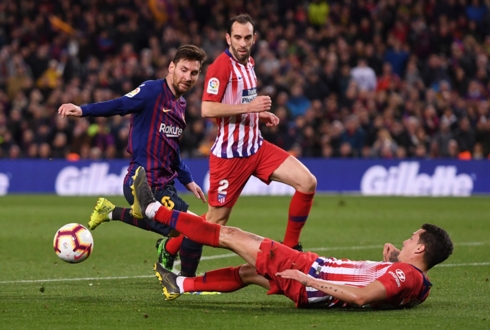 Messi và các đồng đội gần như nắm chắc danh hiệu La Liga. (Ảnh: Getty). 