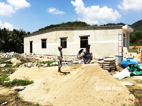 Một căn nhà đang xây dựng trái phép tại khu vực Đồng Trâm.
