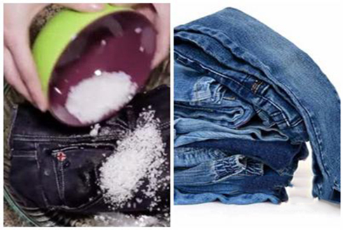 Đổ muối vào quần jean khi giặt để nhận kết quả bất ngờ