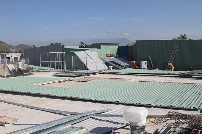 Cưỡng chế 45 ngôi nhà xây dựng trái phép ở xã Vĩnh Thái