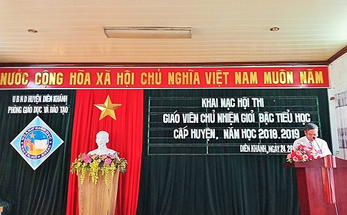 Huyện Diên Khánh có 46 giáo viên tham dự hội thi. 