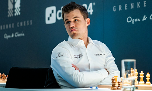 Carlsen đang có Elo 2.875, cao hơn kỳ thủ số hai thế giới Caruana 56 điểm. Ảnh: Chess.com.