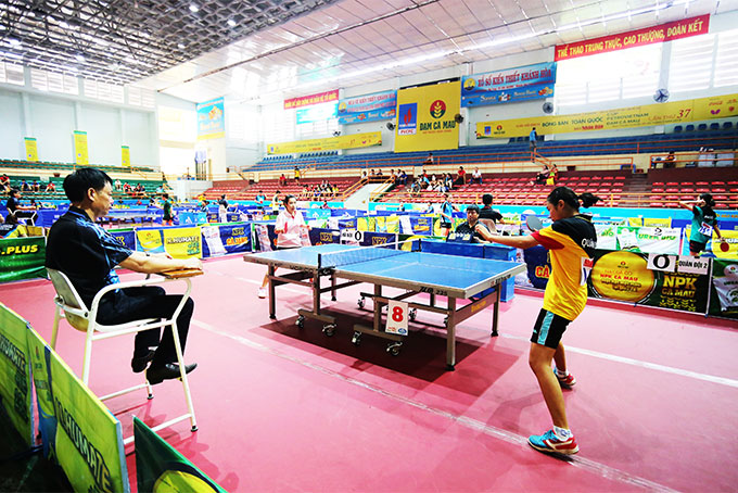 148 VĐV tranh tài Giải bóng bàn vô địch toàn quốc - Báo Nhân dân lần thứ 37