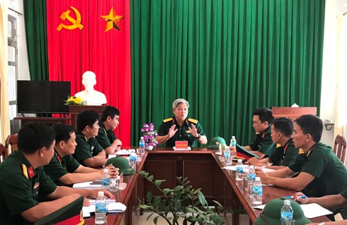 Bộ Chỉ huy Quân sự tỉnh Khánh Hòa làm việc tại Đại đội Hỗn hợp 90