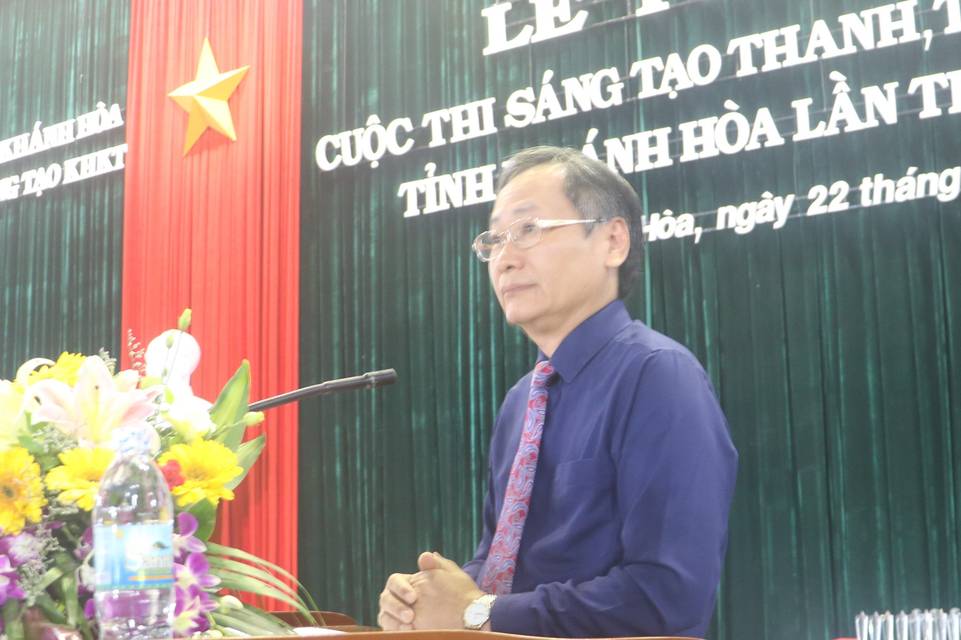 Ông Nguyễn Đắc Tài - Phó Chủ tịch UBND tỉnh Khánh Hòa phát biểu tại buổi lễ