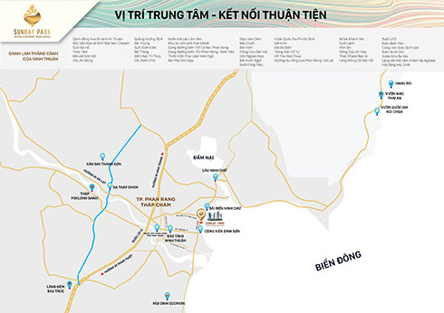 Từ tâm điểm Phan Rang - Tháp Chàm, du khách dễ dàng đến với các điểm du lịch nổi tiếng của  Ninh Thuận như Vườn quốc gia Núi Chúa.