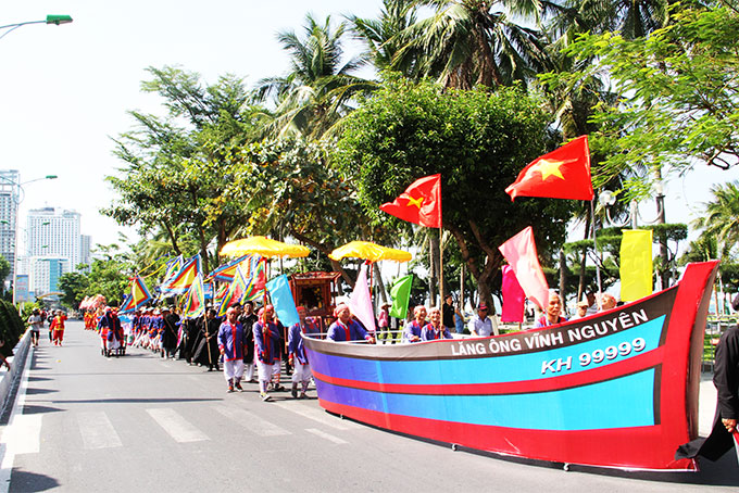 Ritual procession of Whale Worshipping Ceremony in Sea Festival 2019 