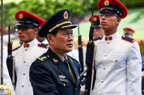 Bộ trưởng Quốc phòng Trung Quốc Ngụy Phượng Hòa. Ảnh: AFP.