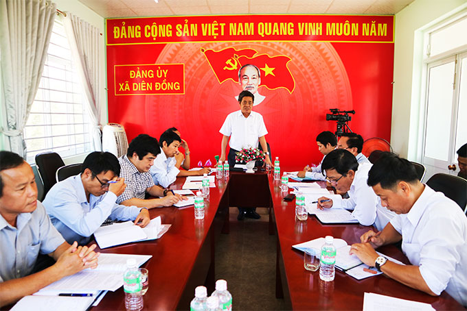 Ông Lê Thanh Quang phát biểu tại buổi làm việc. 