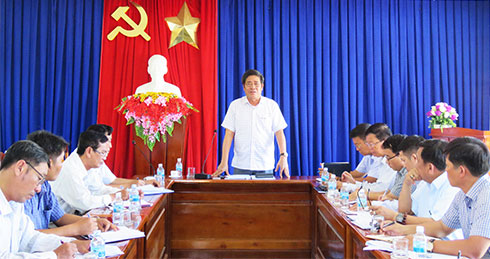 Đồng chí Lê Thanh Quang chỉ đạo tại buổi làm việc.