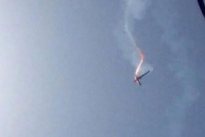 Iran tuyên bố bắn rơi một máy bay không người lái trinh sát RQ-4 của Mỹ bay qua tỉnh Hormuzgan. Ảnh: IRNA