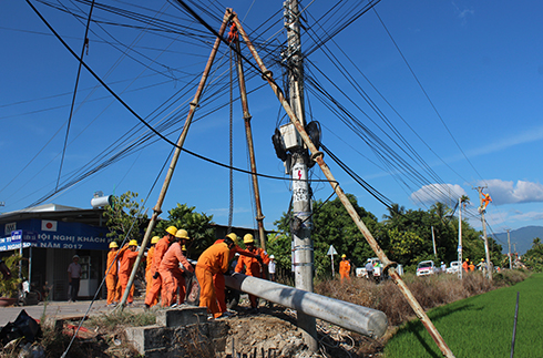 Diễn tập sự cố điện do thiên tai