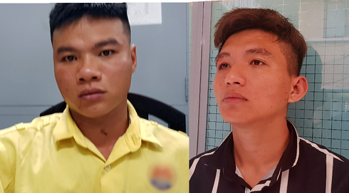 Khánh (bên trái) và Thái khi bị bắt.