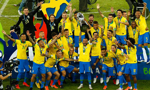 Brazil xứng đáng là tân vương của Copa America. Ảnh: AP.