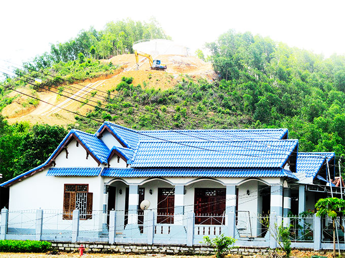Trạm bơm cấp 1, Nhà máy nước Khánh Vĩnh trên đồi cao.