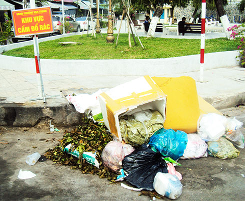 Đổ rác nơi biển cấm