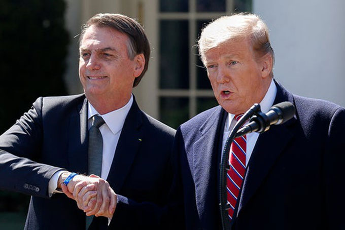 Tổng thống Brazil Bolsonaro và Tổng thống Trump. Ảnh: The Hill