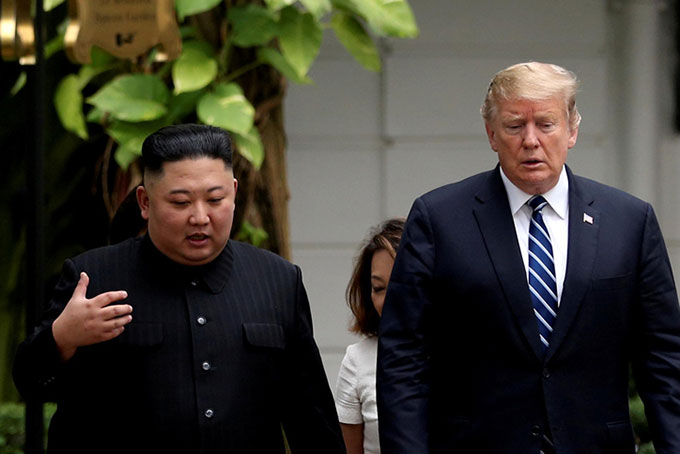 Nhà lãnh đạo Triều Tiên Kim Jong Un và Tổng thống Mỹ Donald Trump. Ảnh: Reuters