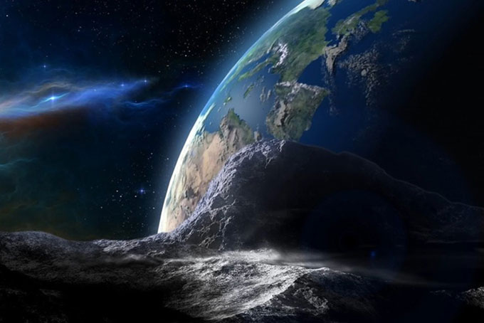 Thiên thạch tiến về phía Trái Đất. Ảnh: Pixabay