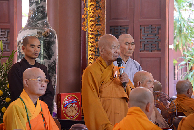 Monk Thich Quang Thien preaching meaning of Vu Lan Festival