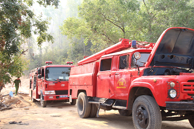 2 xe chữa cháy đã được huy động đến hiện trường tham gia chữa cháy