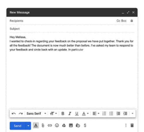 Gmail tự sửa lỗi chính tả