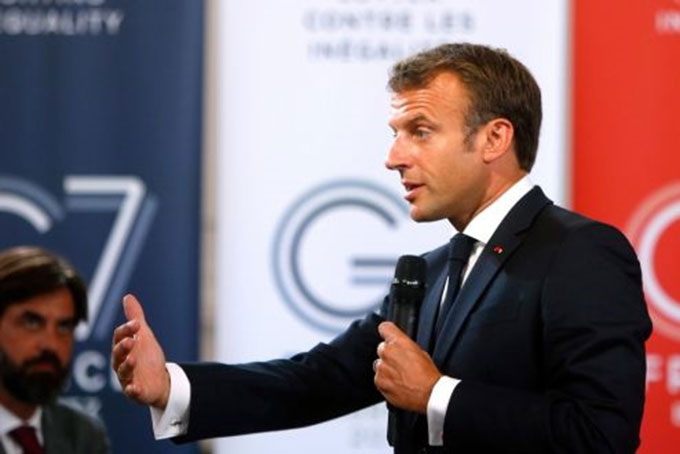 Tổng thống Pháp Macron. Ảnh: Irish Times.