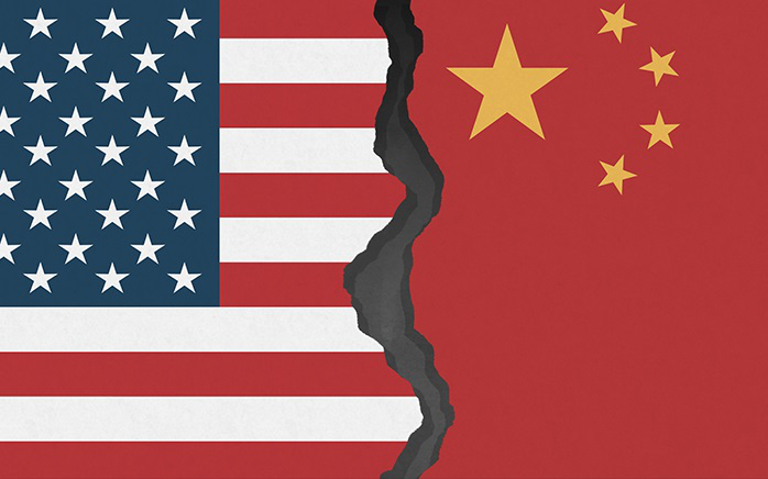 Hình ảnh minh họa về cuộc chiến thương mại Mỹ-Trung. Ảnh: Shutter Stock.