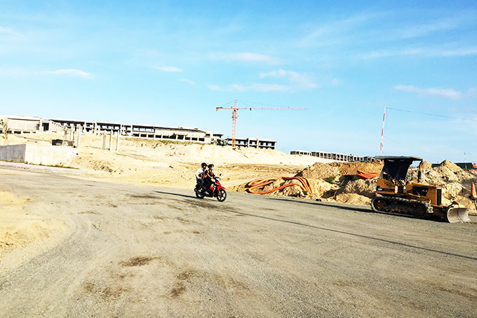 Công trình xây dựng ở huyện Cam Lâm. 